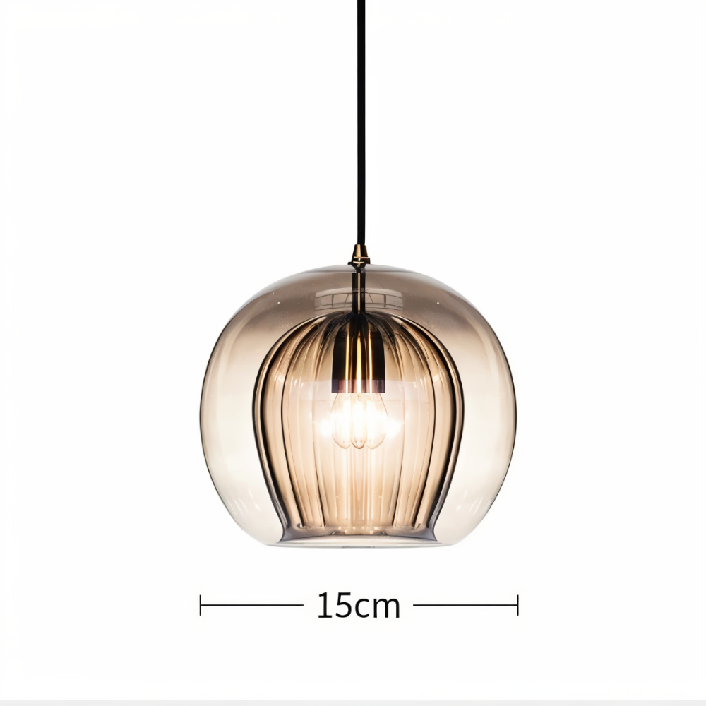 Clairvéa – Lampada a sospensione a forma di globo con eleganza vintage