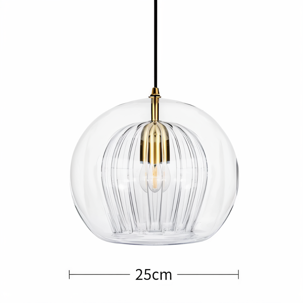 Clairvéa – Lampada a sospensione a forma di globo con eleganza vintage