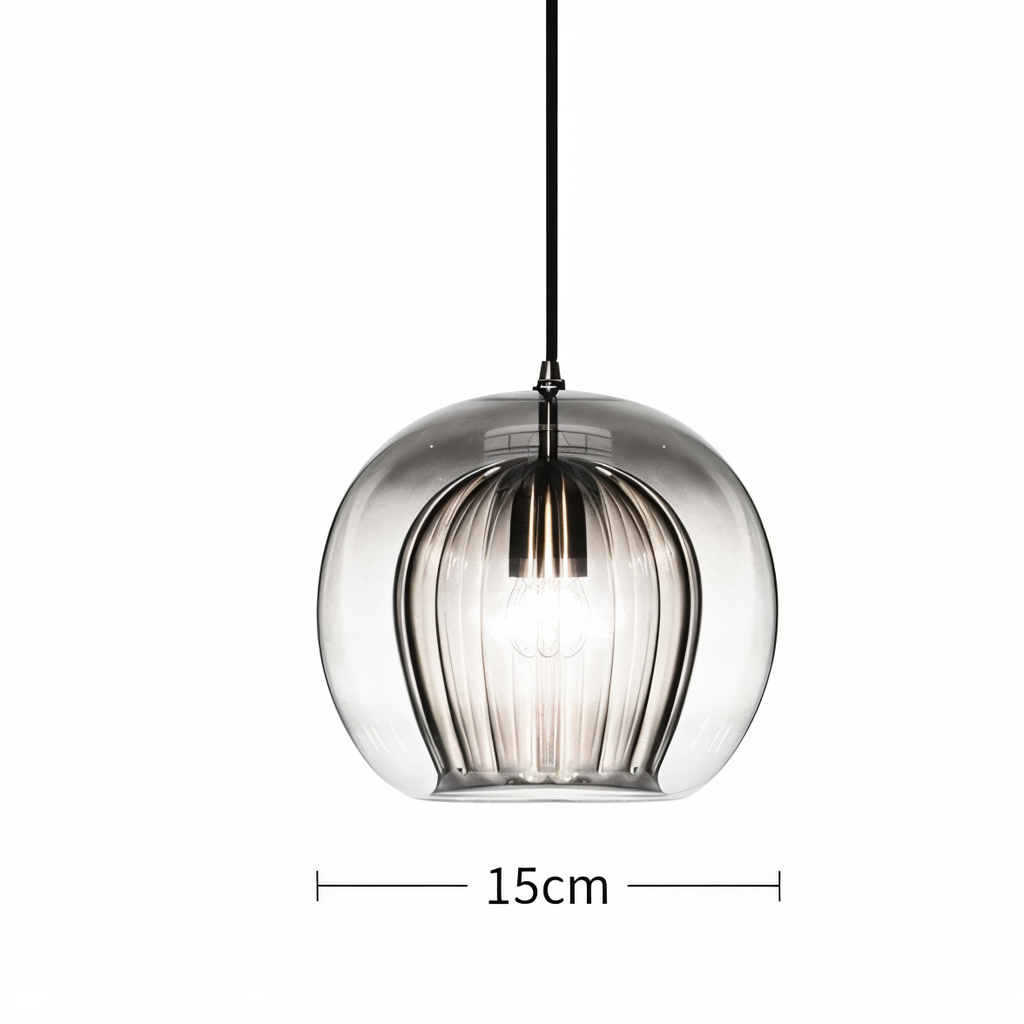 Clairvéa – Lampada a sospensione a forma di globo con eleganza vintage