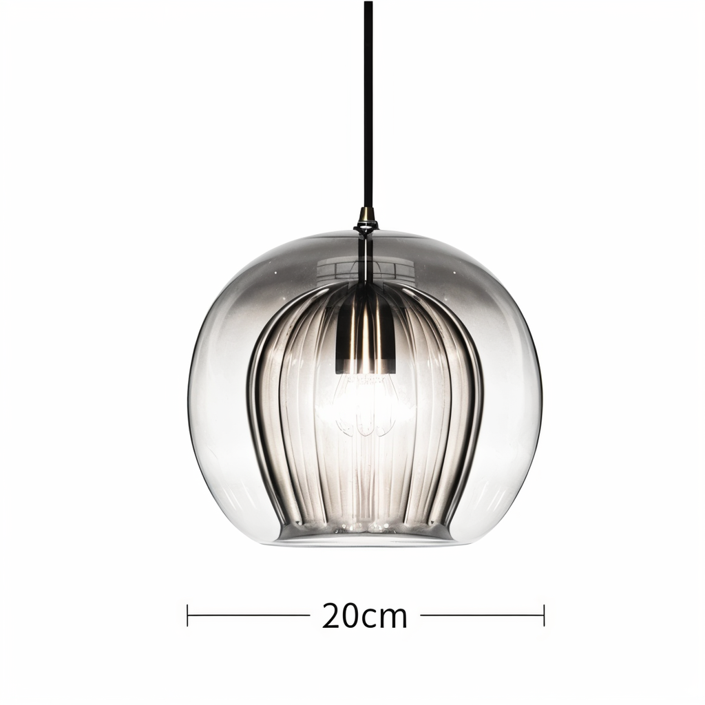Clairvéa – Lampada a sospensione a forma di globo con eleganza vintage