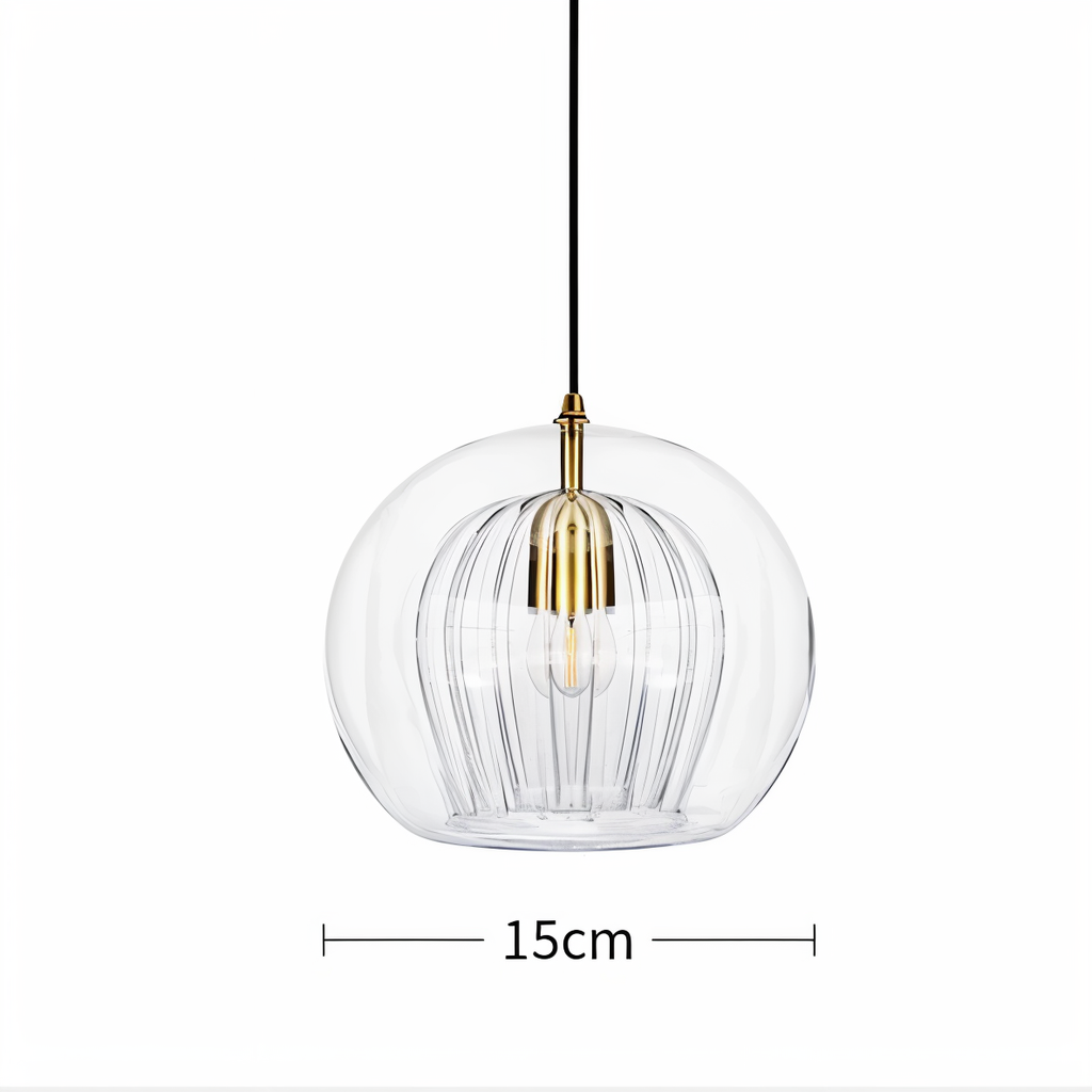 Clairvéa – Lampada a sospensione a forma di globo con eleganza vintage