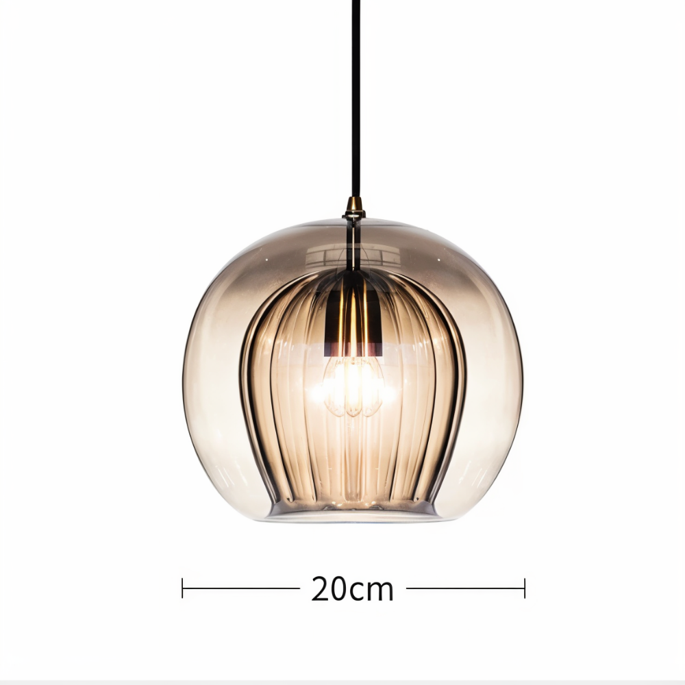 Clairvéa – Lampada a sospensione a forma di globo con eleganza vintage