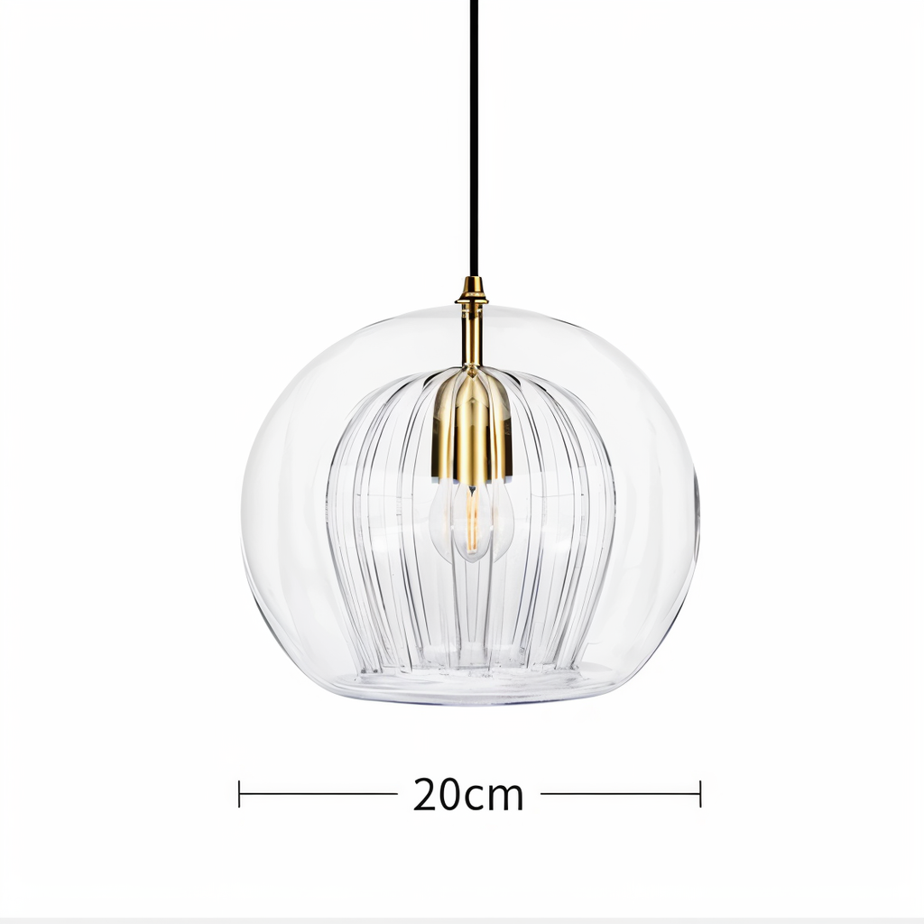 Clairvéa – Lampada a sospensione a forma di globo con eleganza vintage