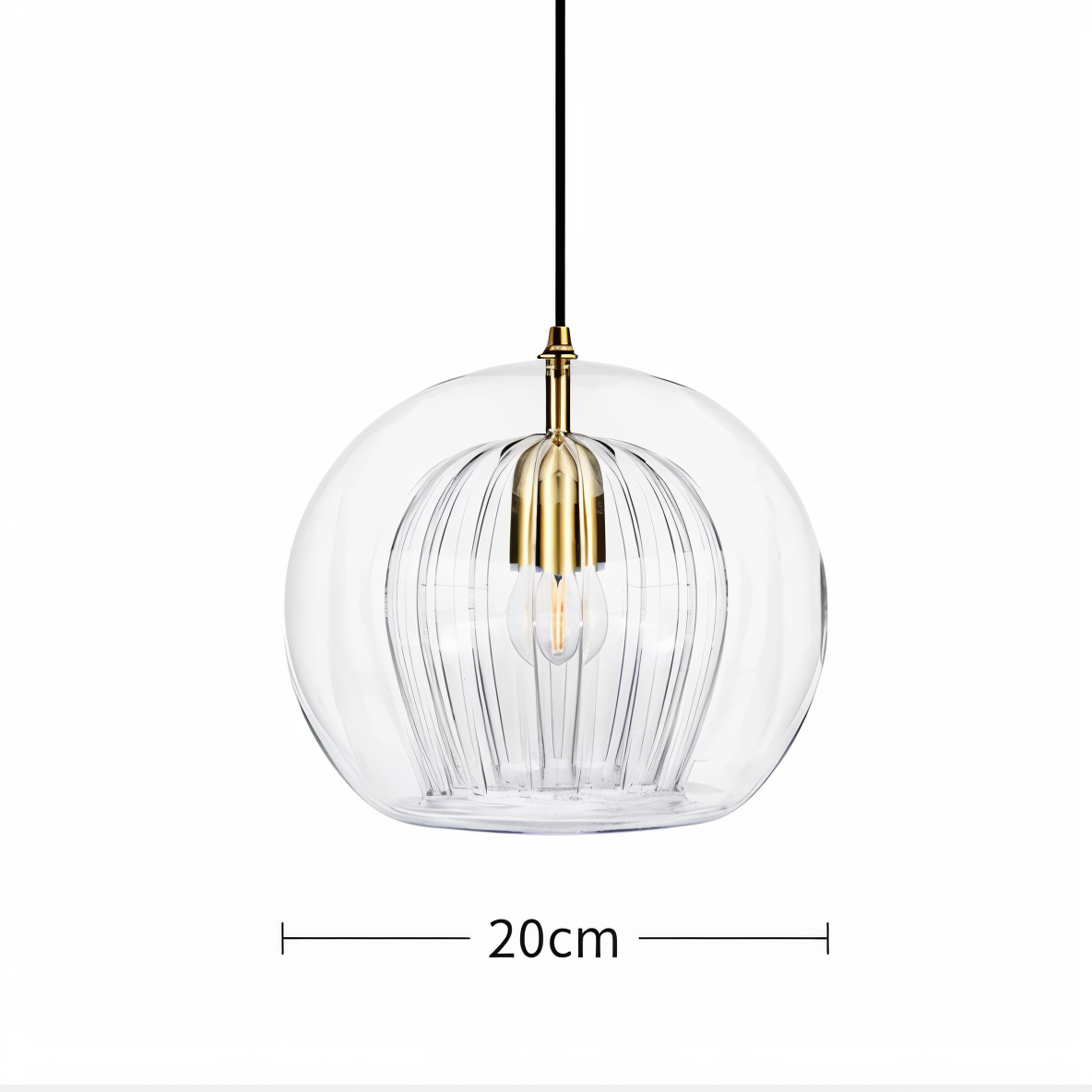 Clairvéa – Lampada a sospensione a forma di globo con eleganza vintage