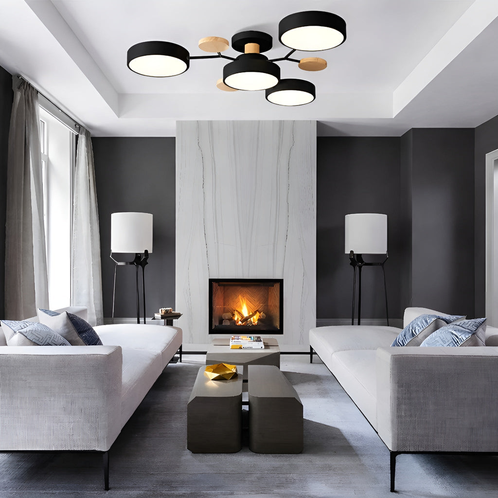 Orvexa – Lampada da soffitto LED moderna con design a più bracci per soggiorno e camera da letto