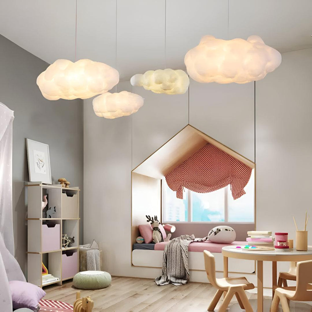 Lampada a Sospensione a Forma di Nuvola per Asilo e Stanza dei Bambini