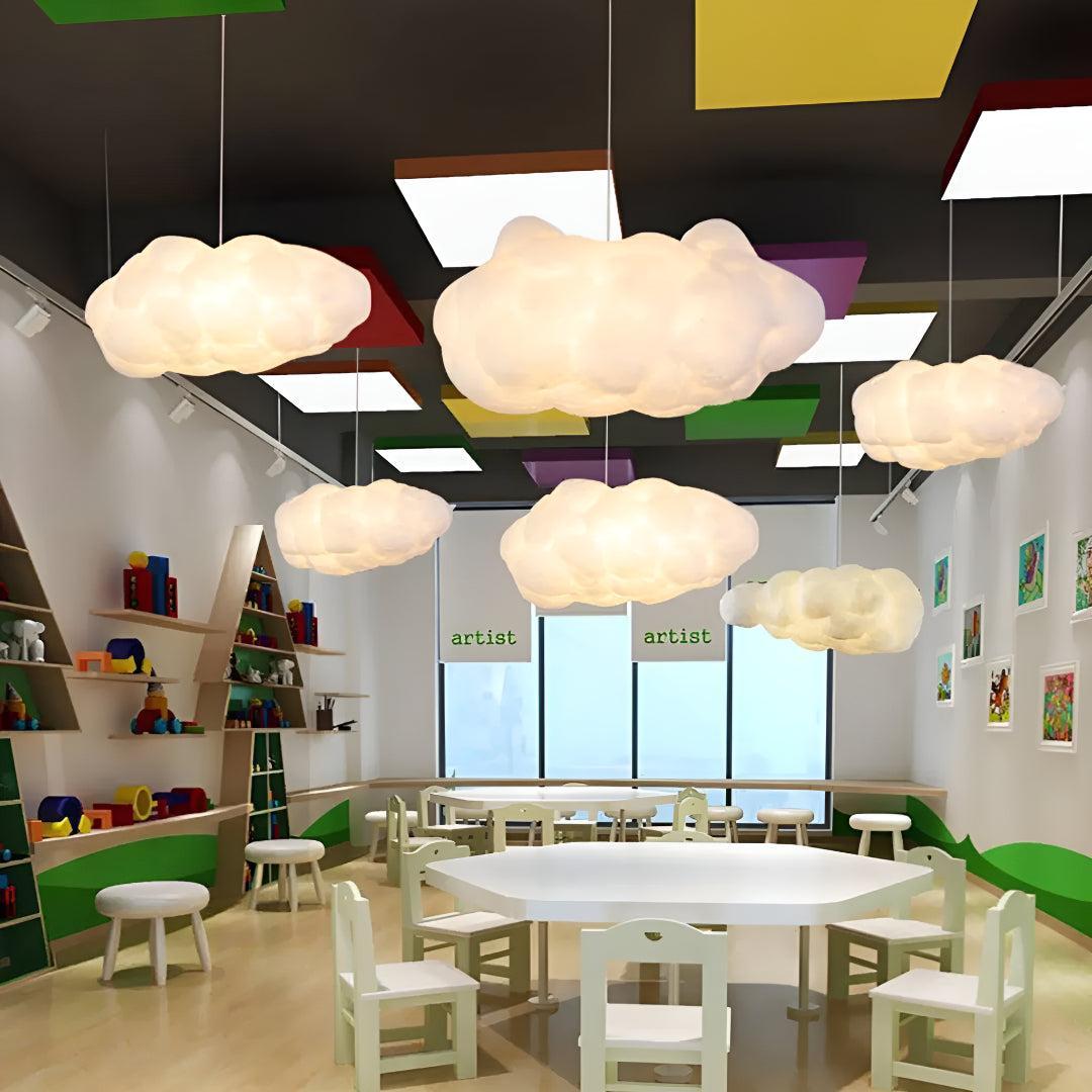 Lampada a Sospensione a Forma di Nuvola per Asilo e Stanza dei Bambini