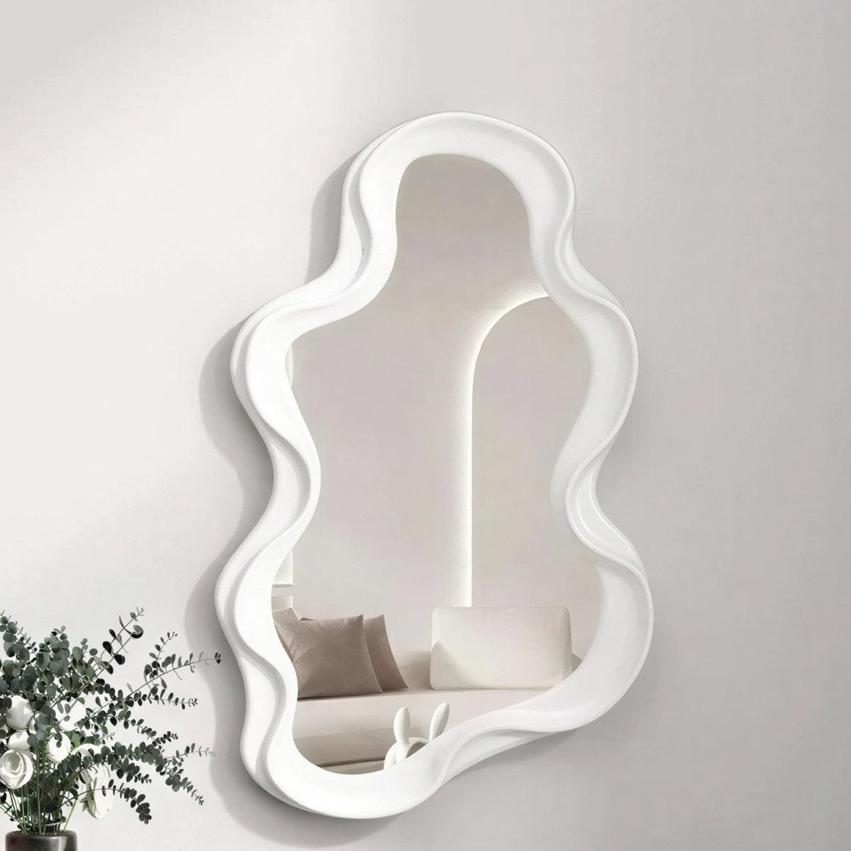 Specchio a Muro a Forma di Nuvola per Accento Decorativo