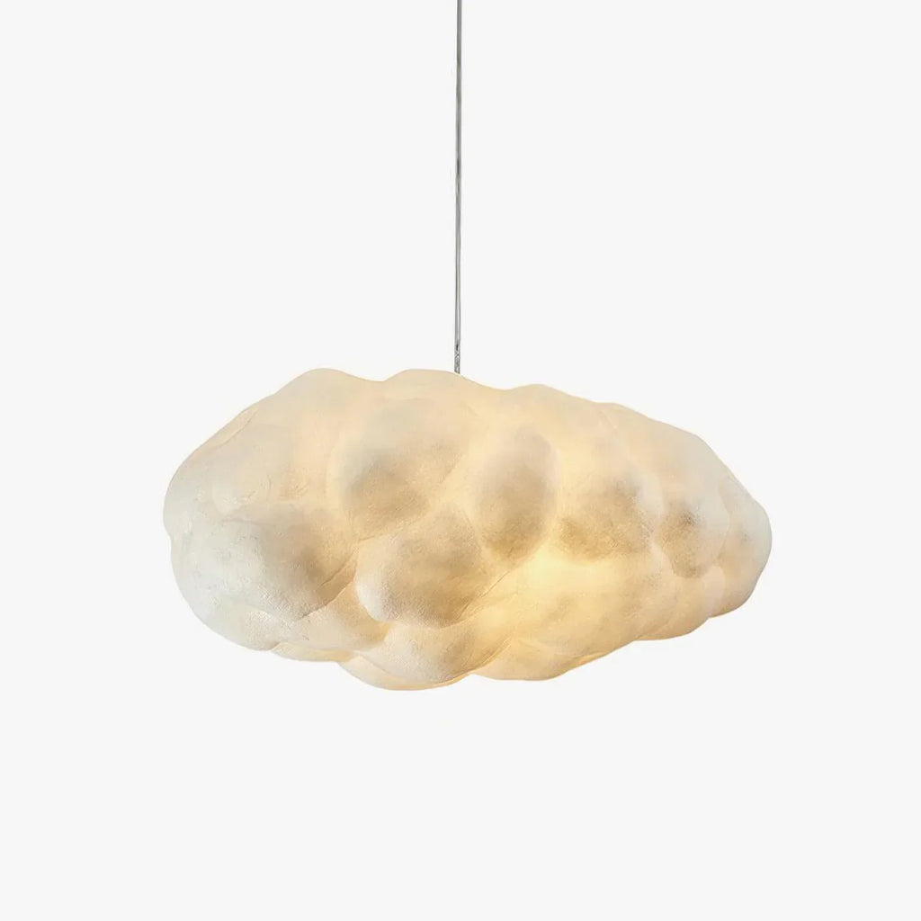 Lampada a sospensione a forma di nuvola con paralume bianco morbido