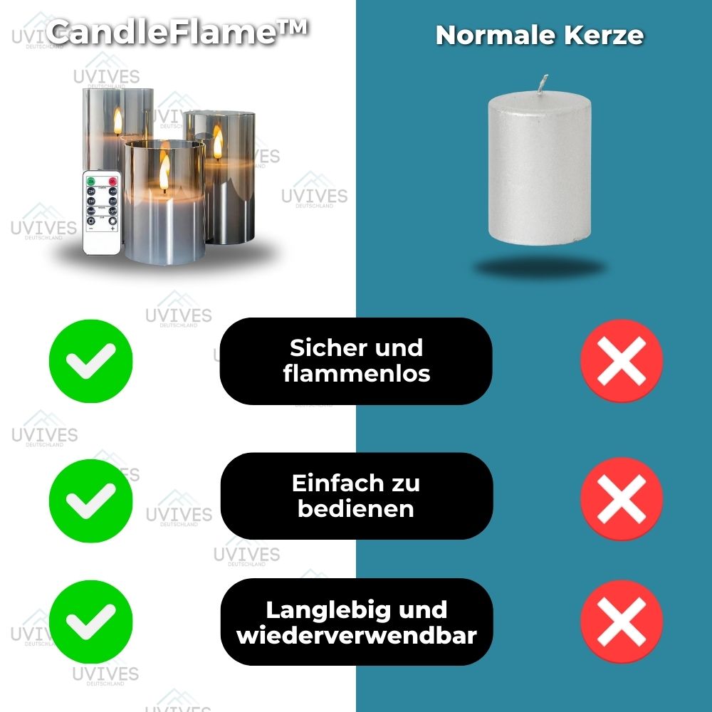 CandleFlame™ Candela LED senza fiamma con telecomando [2+1 GRATIS]