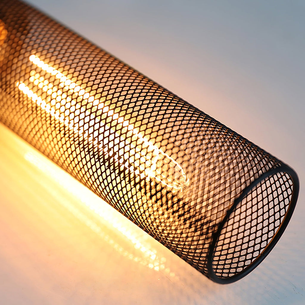 Virexo | Lampada a sospensione in cemento industriale con paralume cilindrico per interni moderni