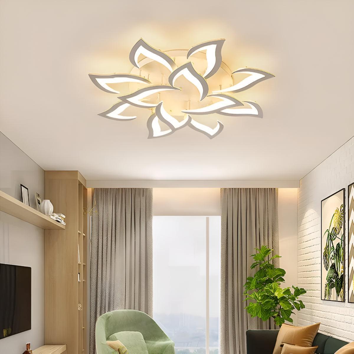 Plafoniera Contemporanea a Fiori con Forma di Petalo