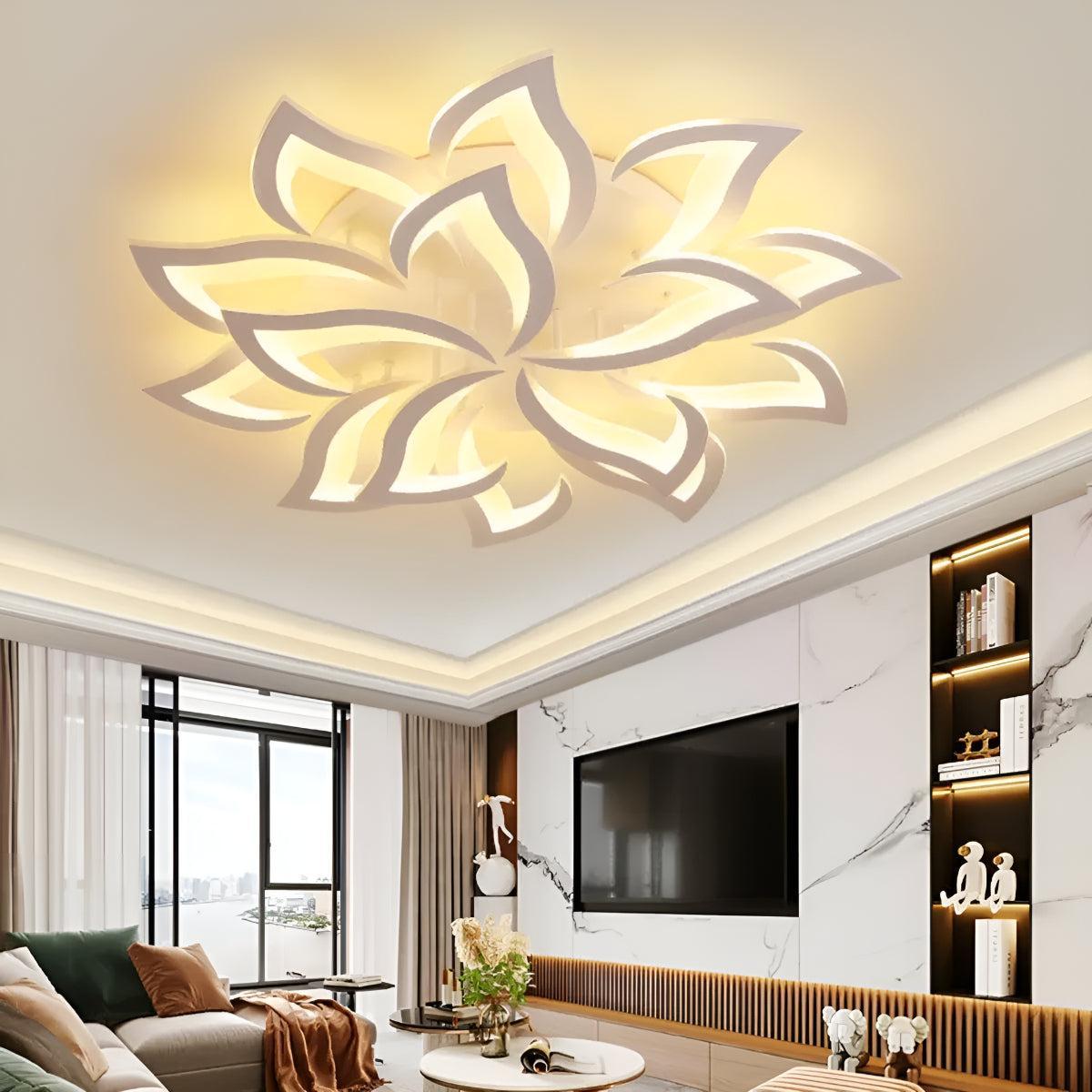 Plafoniera Contemporanea a Fiori con Forma di Petalo