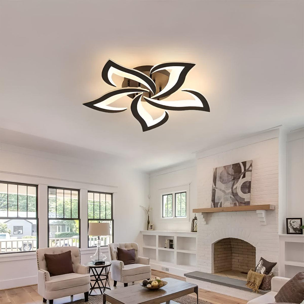 Plafoniera Contemporanea a Fiori con Forma di Petalo