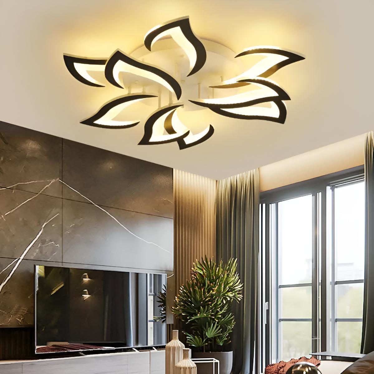 Plafoniera Contemporanea a Fiori con Forma di Petalo