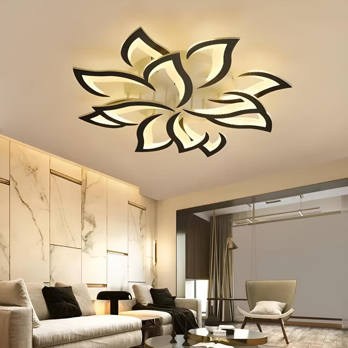 Plafoniera Contemporanea a Fiori con Forma di Petalo