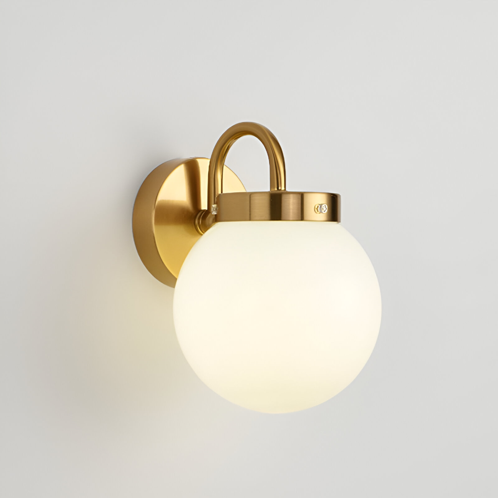 GlowSphere – Lampada da parete in vetro striato a forma di sfera moderna