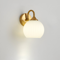 GlowSphere – Lampada da parete in vetro striato a forma di sfera moderna