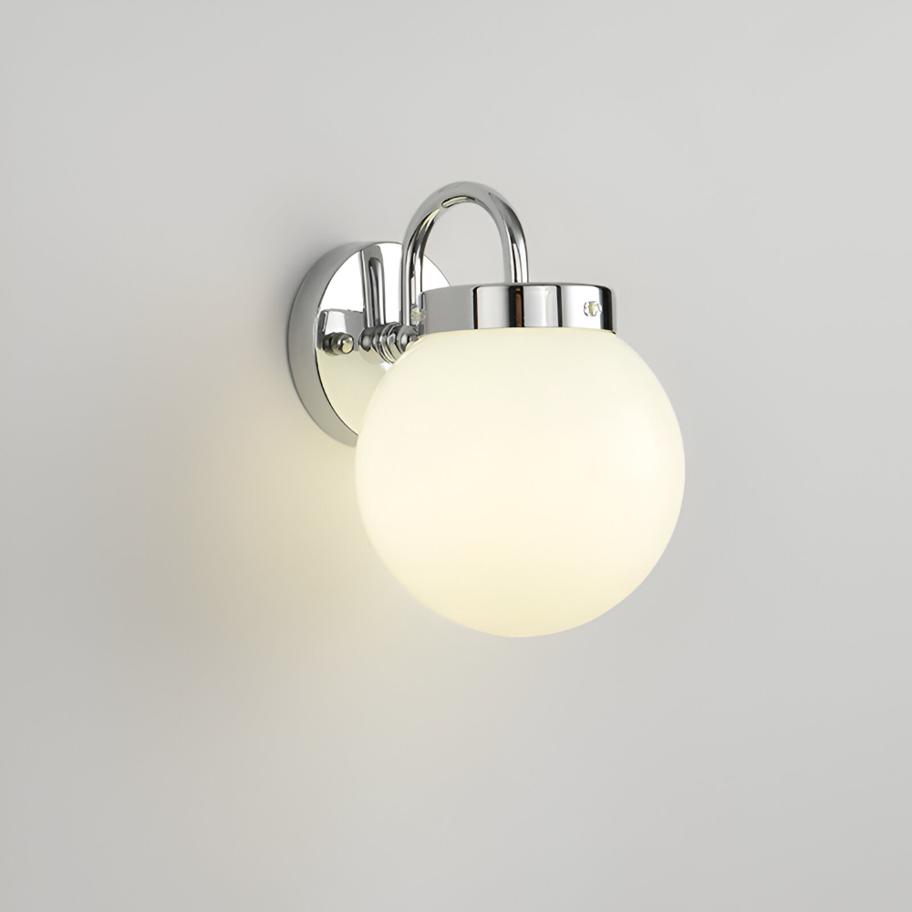 GlowSphere – Lampada da parete in vetro striato a forma di sfera moderna