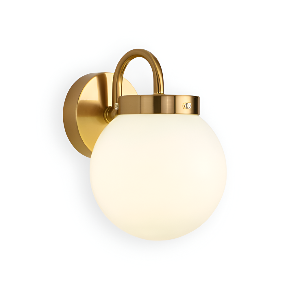 GlowSphere – Lampada da parete in vetro striato a forma di sfera moderna