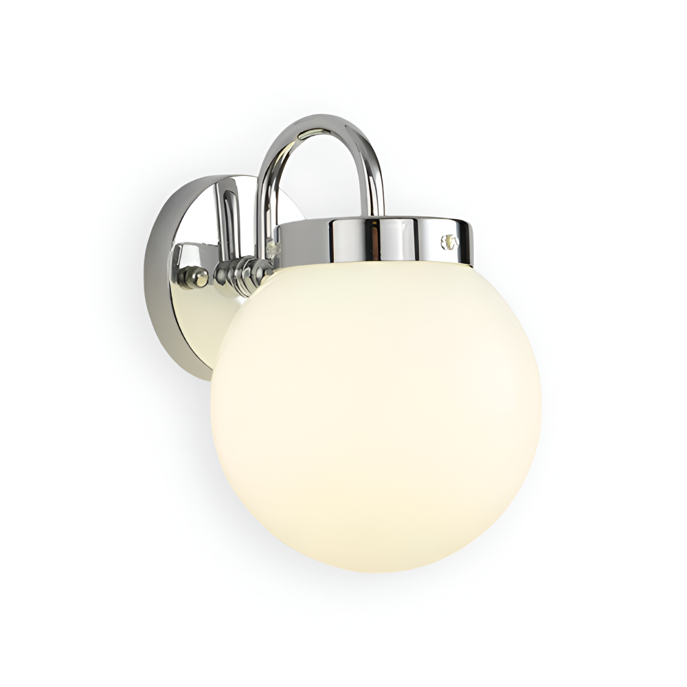 GlowSphere – Lampada da parete in vetro striato a forma di sfera moderna