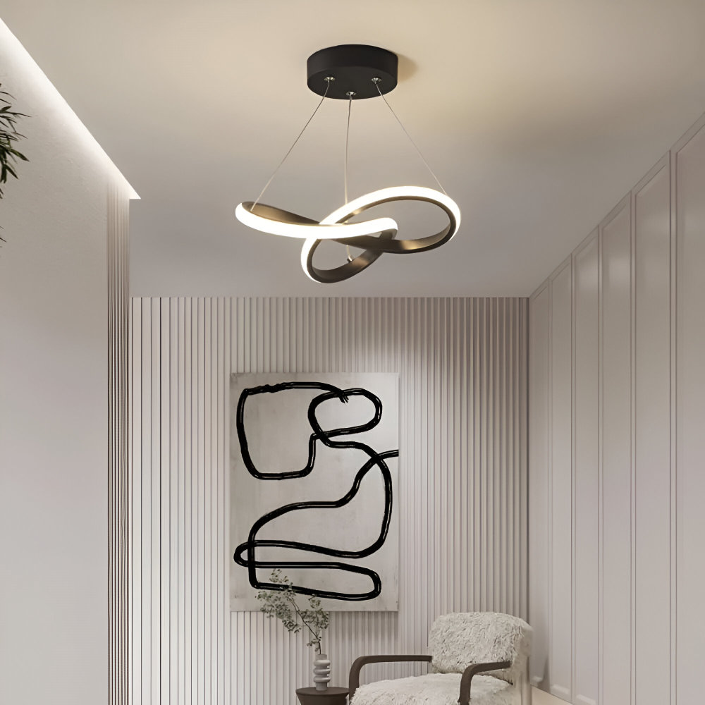 Spirallume – Lampada a soffitto LED moderna con design scultoreo a spirale