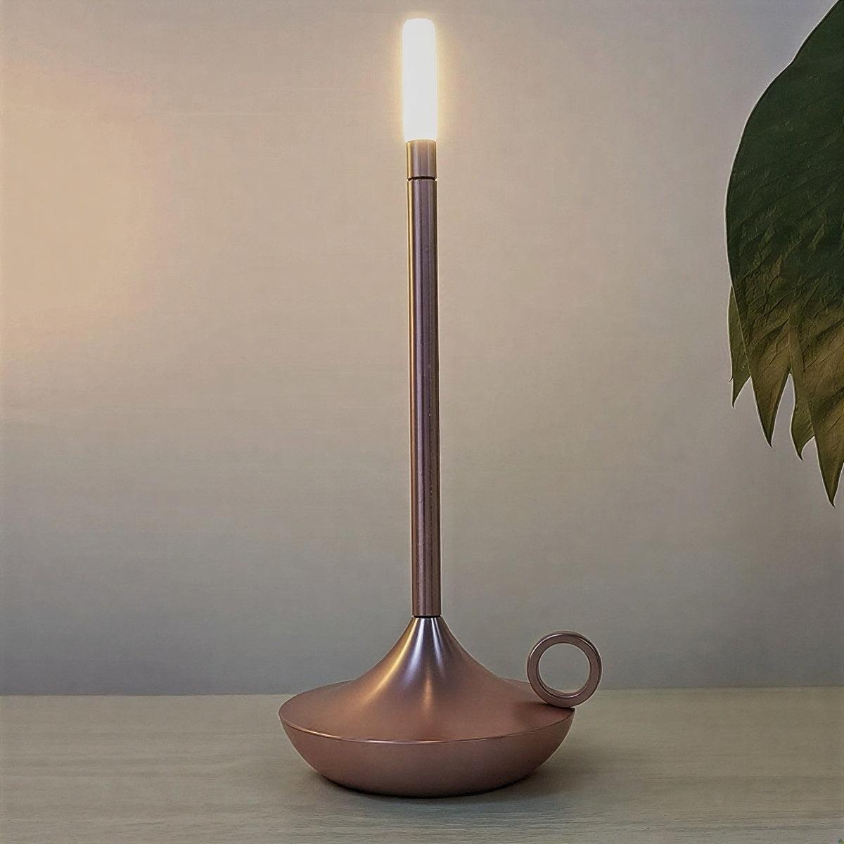 Lampada da Tavolo Cordless con Fiamma Dimmerabile a Batteria per Ristoranti