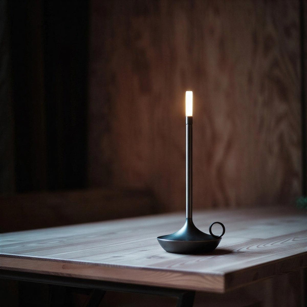 Lampada da Tavolo Cordless con Fiamma Dimmerabile a Batteria per Ristoranti
