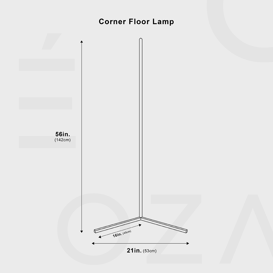 Lampada Angolare da Terra LED Dimmerabile Design Minimalista