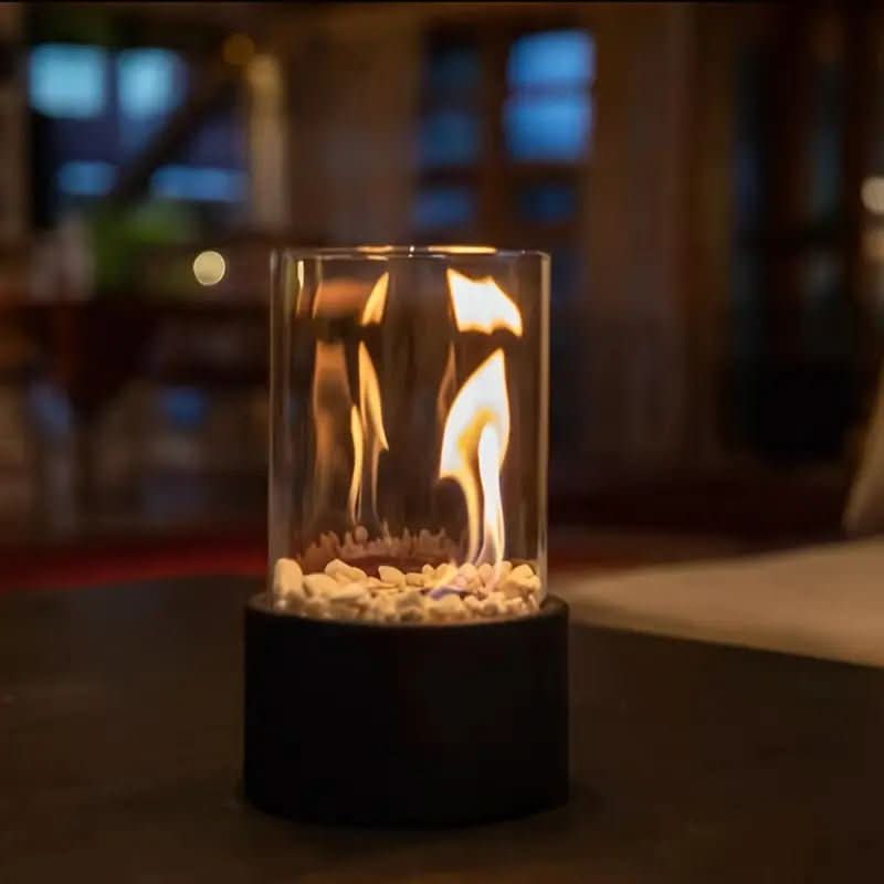 COSYFLAME – Camino da tavolo moderno con fiamme reali e combustione di bioetanolo senza fumi