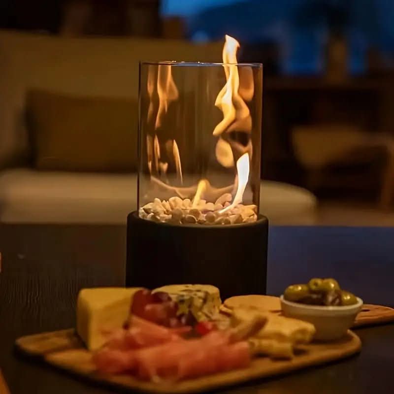 COSYFLAME – Camino da tavolo moderno con fiamme reali e combustione di bioetanolo senza fumi