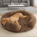 COMFIPET – Letto rotondo per cani semi-aperto con comfort in peluche ultra-morbido