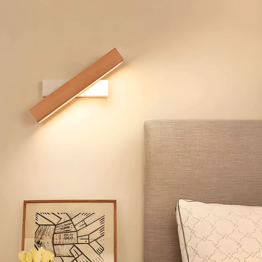Lampada da Parete LED in Legno Minimalista con Braccio Regolabile