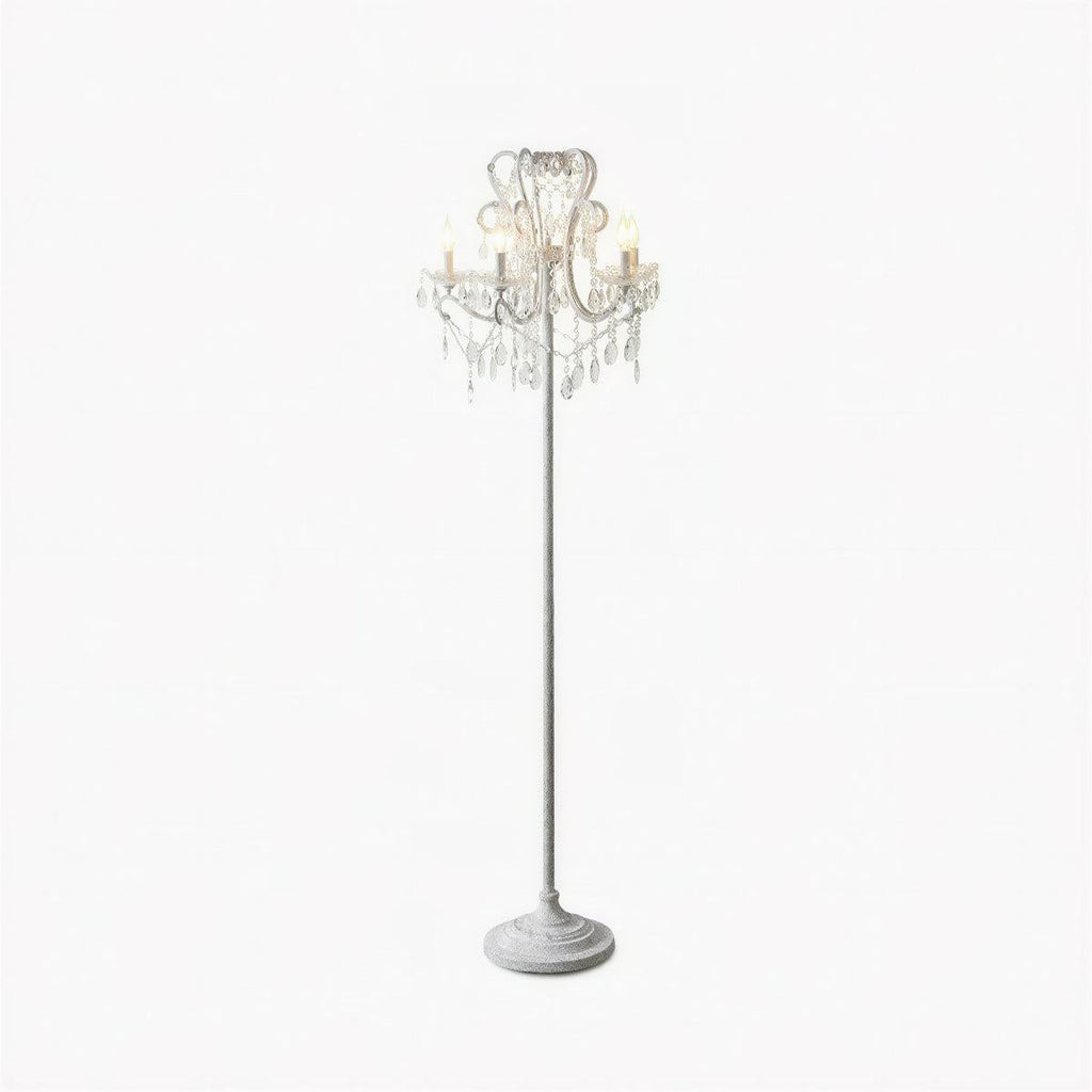 Lampada da Terra in Cristallo per Soggiorno con Design di Luce da Terra