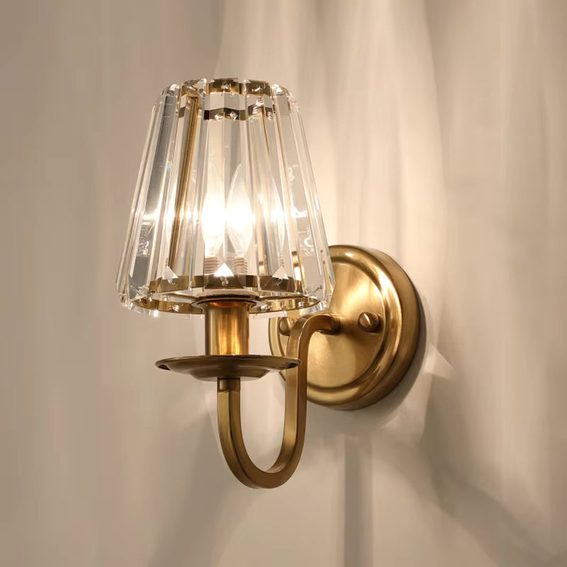 LustraRay – Applique Vintage in Cristallo con Design Cilindrico e Illuminazione a LED