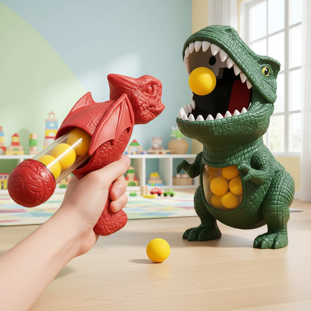 DINOAIM – Gioco di tiro con dinosauri – Divertimento e allenamento al bersaglio per bambini