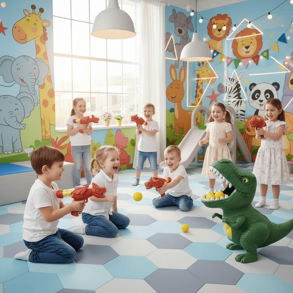 DINOAIM – Gioco di tiro con dinosauri – Divertimento e allenamento al bersaglio per bambini