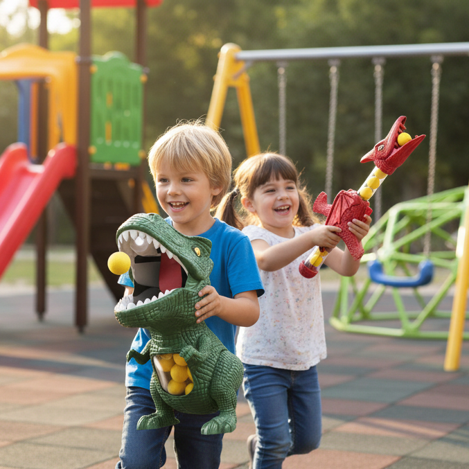 DINOAIM – Gioco di tiro con dinosauri – Divertimento e allenamento al bersaglio per bambini