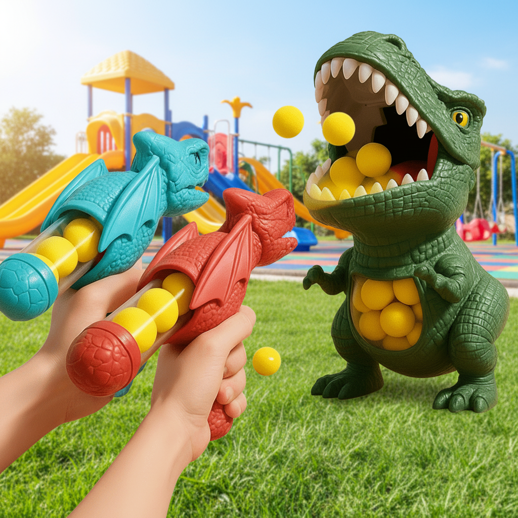 DINOAIM – Gioco di tiro con dinosauri – Divertimento e allenamento al bersaglio per bambini