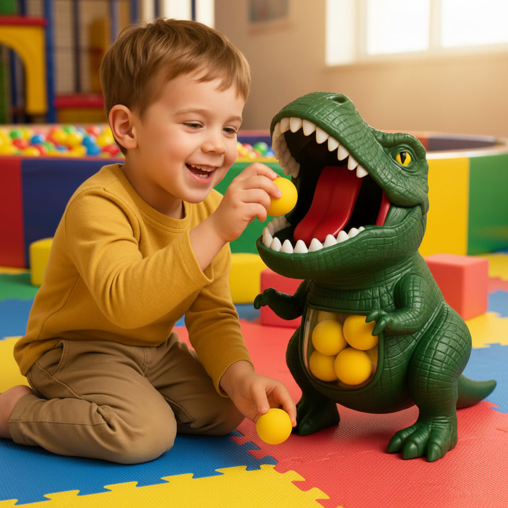 DINOAIM – Gioco di tiro con dinosauri – Divertimento e allenamento al bersaglio per bambini