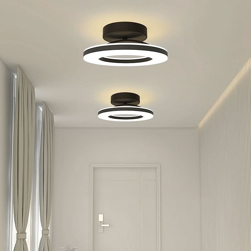 ZAYNO Lampada da Soffitto LED Nera – Moderno Montaggio a Scomparsa