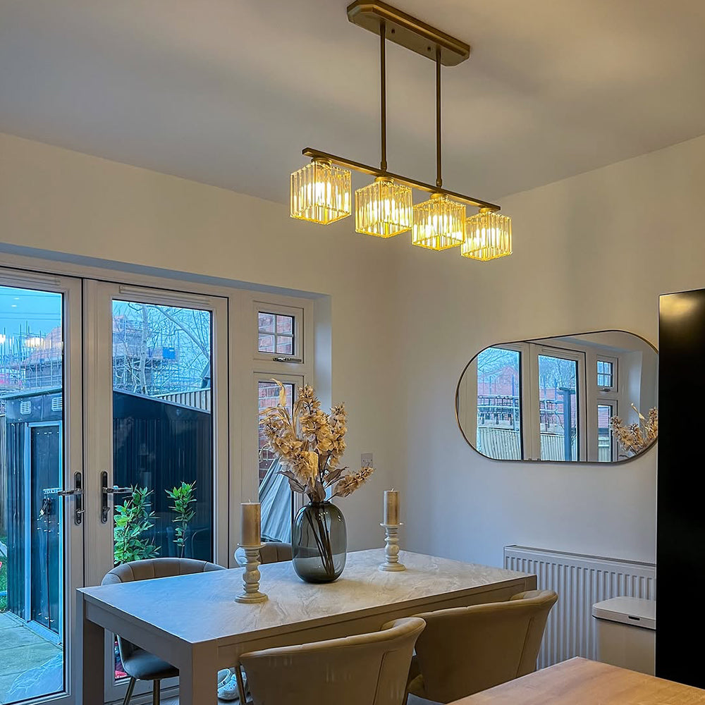 Nira | Lampada a sospensione in vetro multi-testa moderna nordica