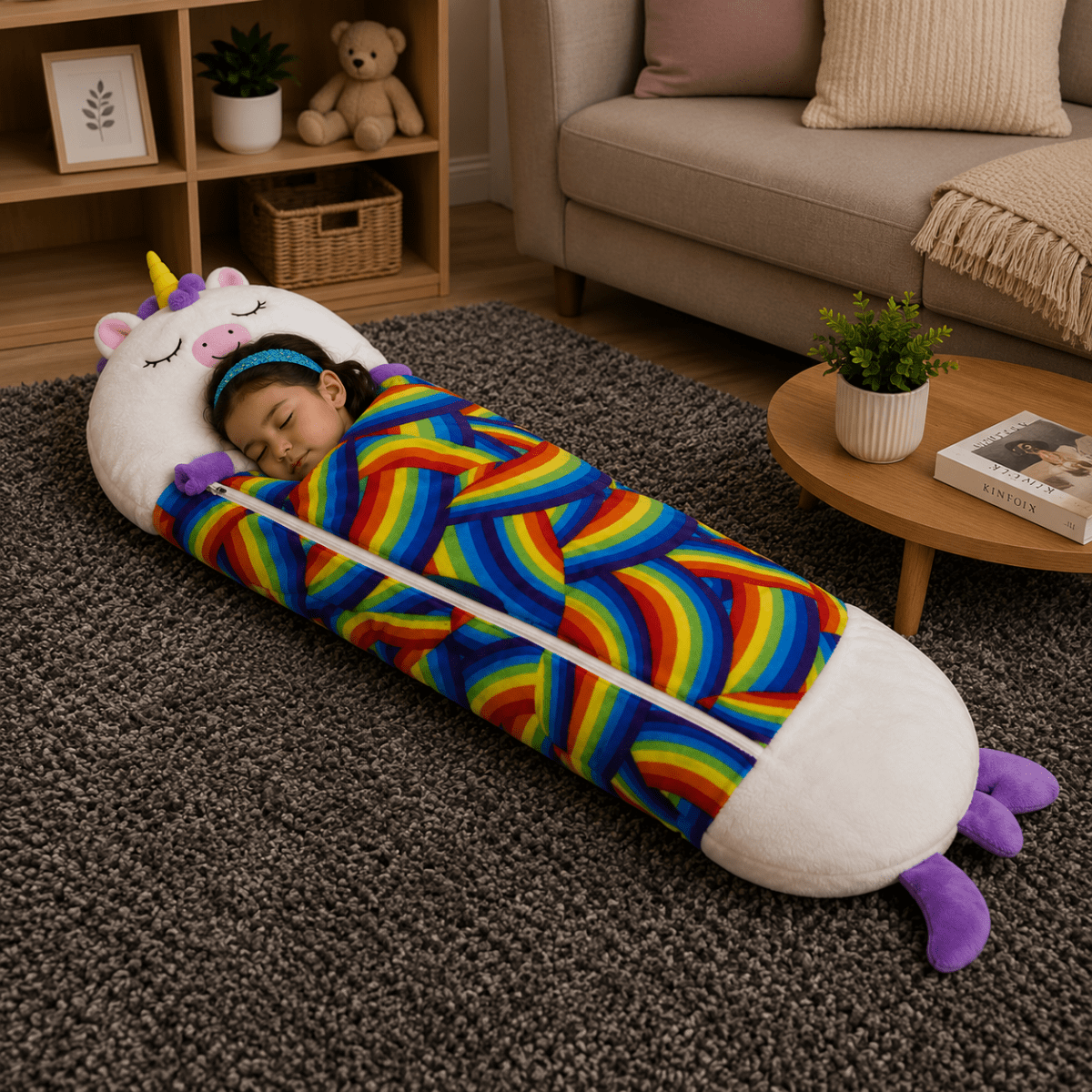 DREAMPAL – Peluche 2-in-1 con sacco a pelo accogliente