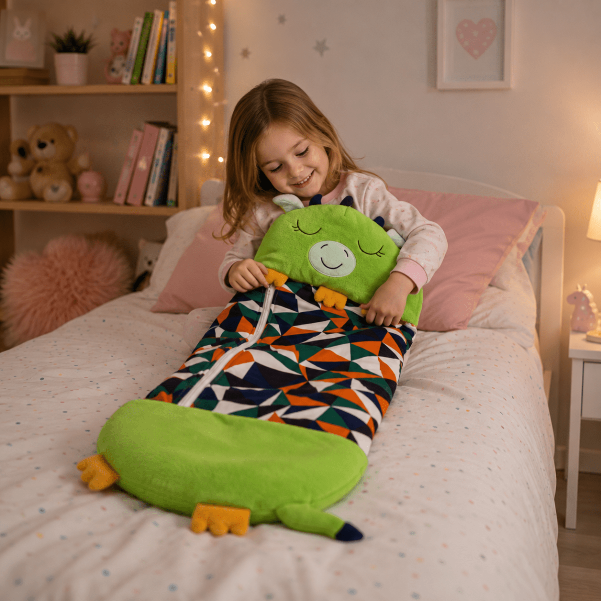 DREAMPAL – Peluche 2-in-1 con sacco a pelo accogliente