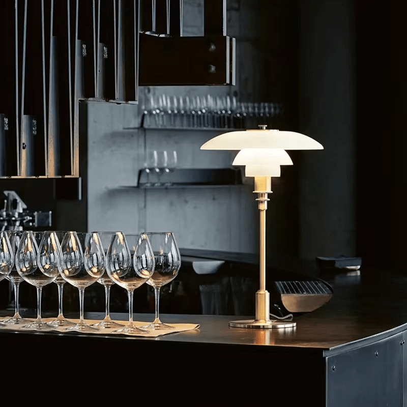 NORDILUX – Lampada da tavolo minimalista dimmerabile con luce LED calda