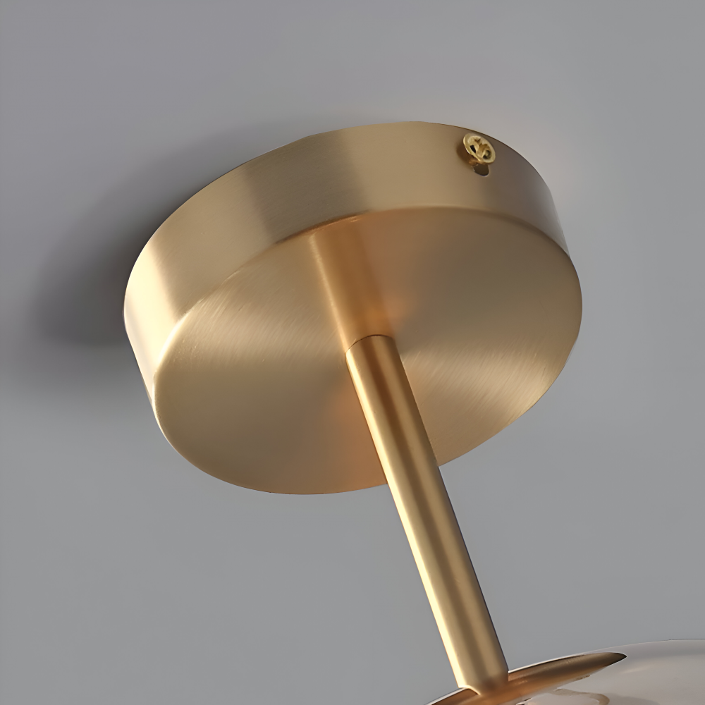 LumoSphere – Lampada a soffitto LED moderna in vetro con finitura nera e oro