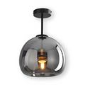 LumoSphere – Lampada a soffitto LED moderna in vetro con finitura nera e oro