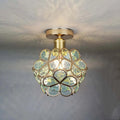 Lampadario Decorativo in Vetro con Fiori