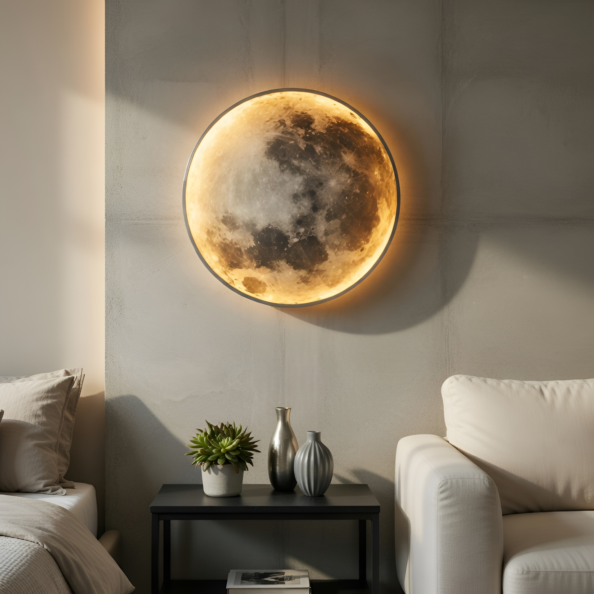 Arthur - Applique decorativa a forma di luna