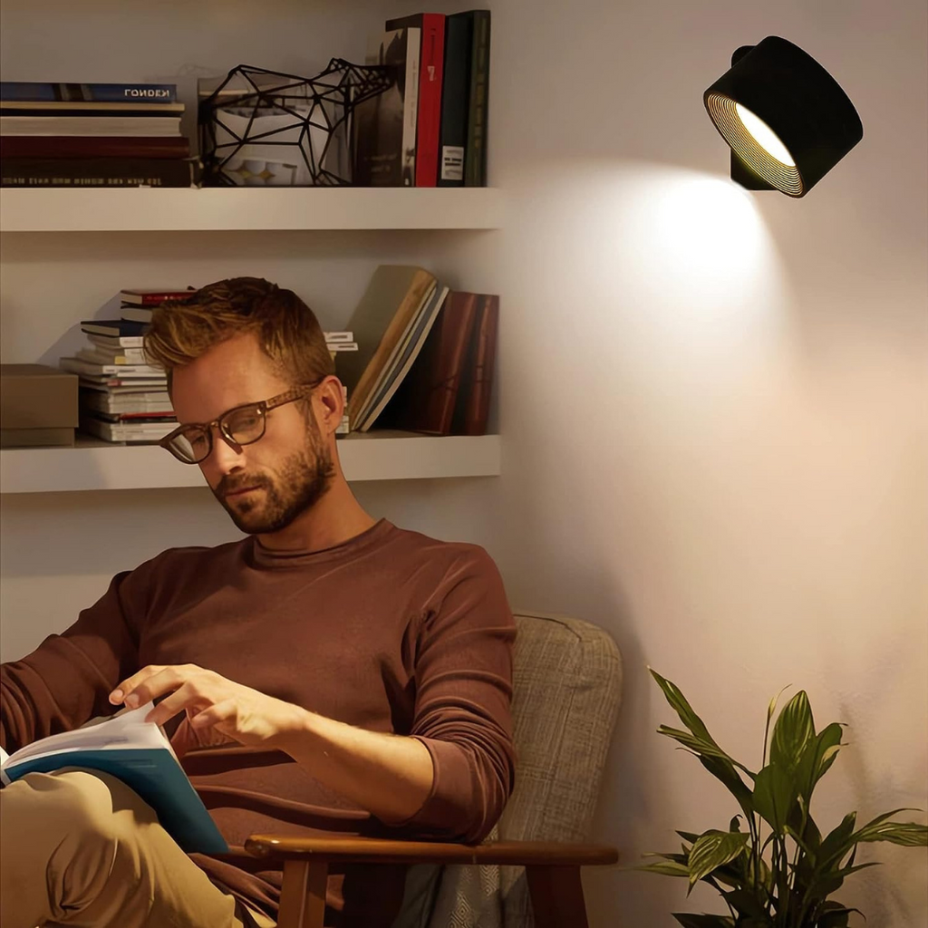 FlexiLamp – Luce da Parete LED Ricaricabile Wireless 360° per Interni ed Esterni